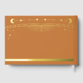 Mystieke Chic Gouden Zon Maan Sterren Huwelijk Gastenboek (Achterkant)