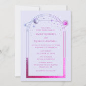 Mystieke Chique Lavendel Roze Zon Maan Fotoruimte Kaart (Voorkant)