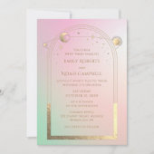 Mystieke Chique Pastel Star Maan Fotoruimte Kaart (Voorkant)