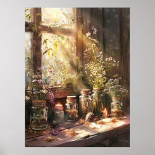 Mystieke Cottagecore grillige Natuur Poster