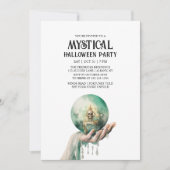 Mystieke Crystal Ball Fortune Mint Halloween Party Kaart (Voorkant)