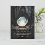 Mystieke Crystal Ball Fortune Teller Halloween Kaart (Staand voorkant)