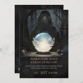 Mystieke Crystal Ball Fortune Teller Halloween Kaart (Voorkant / Achterkant)