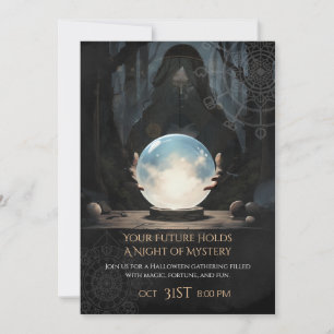 Mystieke Crystal Ball Fortune Teller Halloween Kaart