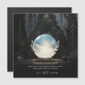 Mystieke Crystal Ball Fortune Teller Halloween Magnetische Uitnodiging (Voorkant / Achterkant)