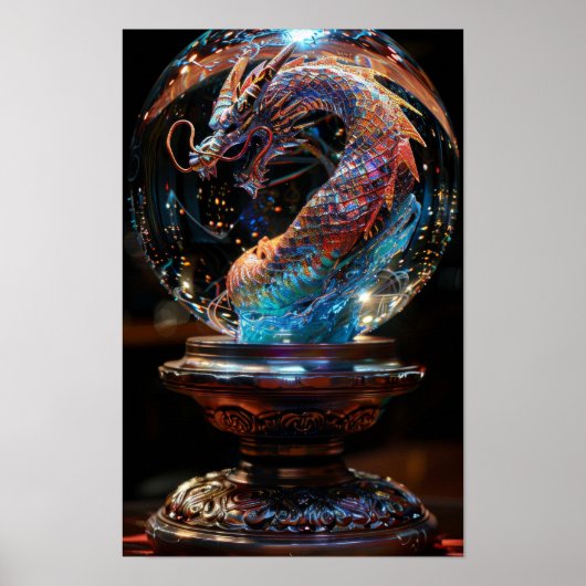 Mystieke Crystal Ball met Dragon Soul Print (Voorkant)