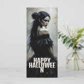 Mystieke Dame in Donker Halloweenbos (Staand voorkant)