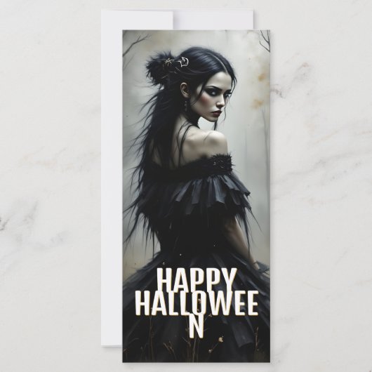 Mystieke Dame in Donker Halloweenbos (Voorkant)