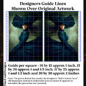 Mystieke dame in Midnight Blue DU2B Decoupage Tissuepapier