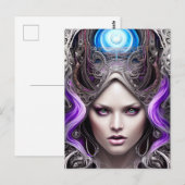 Mystieke dame met iriserende ogen briefkaart (Voorkant / Achterkant)