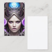 Mystieke dame met iriserende ogen visitekaartje (Voorkant / Achterkant)