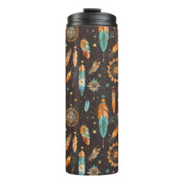 Mystieke Dark Boho: Veren & Droomvangers Desi Thermosbeker