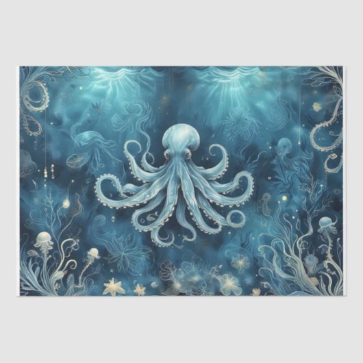 Mystieke Deep Zee Dreamscape Decoupage Tissuepapier (Voorkant)