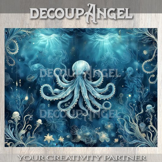 Mystieke Deep Zee Dreamscape Decoupage Tissuepapier