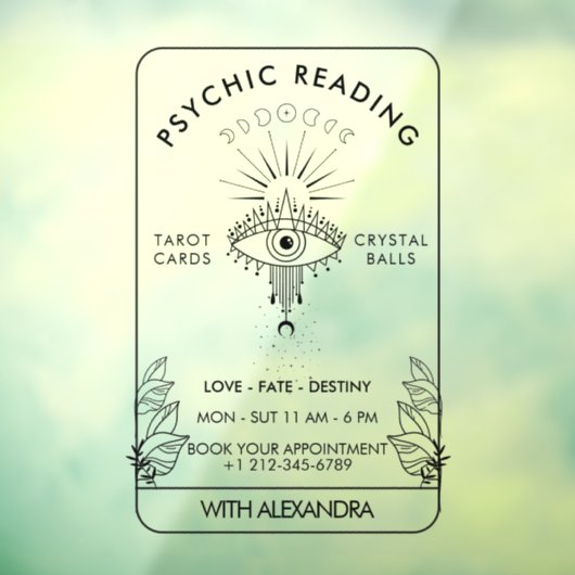 Mystieke derde oog maan fasen holografisch raamsticker (Vel 3)