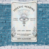 Mystieke derde oog maan fasen holografisch spandoek