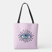 Mystieke Derde Oog Spirituele Yoga Omkeerbare Kleu Tote Bag (Achterkant)