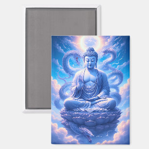 Mystieke Draak Boeddha Meditatie Magneet
