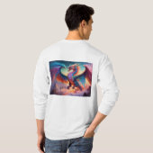 Mystieke Draak en Phoenix Schilderen Tshirt (Achterkant volledig)