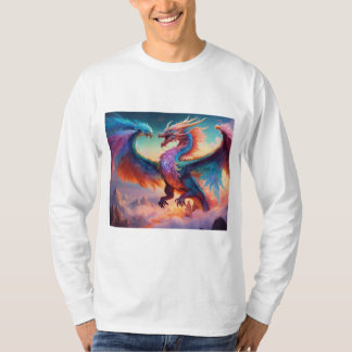 Mystieke Draak en Phoenix Schilderen Tshirt