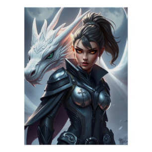 Mystieke Dragon Fantasy Art Perfect Poster