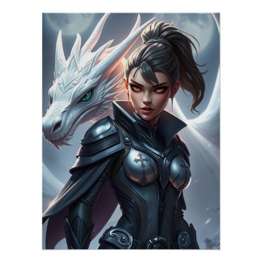Mystieke Dragon Fantasy Art Perfect Poster (Voorkant)