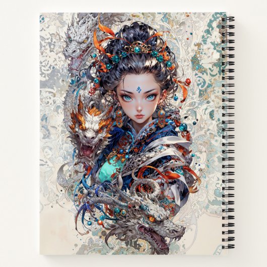Mystieke Dragon Goddess Art - Intrinsieke Fantasy Notitieboek (Achterkant)