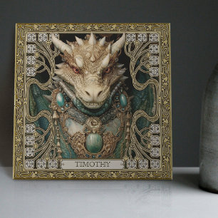 Mystieke Dragon Spirit Altarpiece Gepersonaliseerd Tegeltje