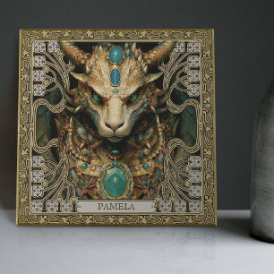 Mystieke Dragon Spirit Altarpiece Gepersonaliseerd Tegeltje