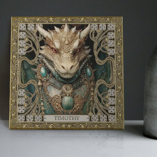Mystieke Dragon Spirit Altarpiece Gepersonaliseerd Tegeltje