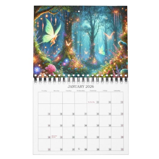 Mystieke drijvende eiland kalender (Jan 2026)