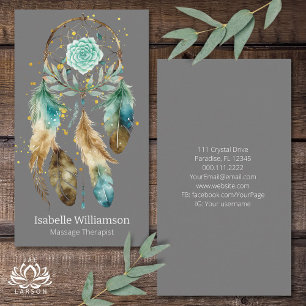 Mystieke dromenvanger spirituele metafysische yoga visitekaartje