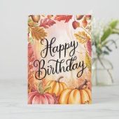 Mystieke Dromerige Pompoen Herfst Herfst Gelukkige Kaart (Staand voorkant)