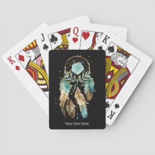 Mystieke Droomvanger Spiritueel Metafysisch Teal Pokerkaarten