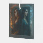 Mystieke Dualiteit Glas Ornament (Voorkant links)