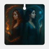 Mystieke Dualiteit Metalen Ornament (Achterkant)