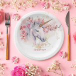 Mystieke Eenhoorn Bloemmeisje 1e Verjaardagsfeest Papieren Bordje<br><div class="desc">Introductie van onze boeiende mystieke eenhoorn en roze bloemige meisje 1e verjaardag Party Design. Dompel jezelf onder in een wereld van betovering terwijl je je voorbereidt om je kleintje te vieren. Dit prachtige collectie heeft een majestueuze eenhoorn als middelpunt, sierlijk versierd met delicate roze bloemetjes en geplaatst tegen een achtergrond...</div>