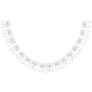 Mystieke Eenhoorn Bloemmeisje 1e Verjaardagsfeest Vlaggetjes