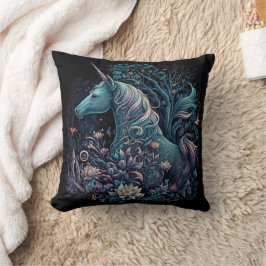 Mystieke Eenhoorn - Fantasy Forest Kussen