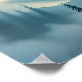 Mystieke eenhoorn in betoverde bergen poster (Hoek)