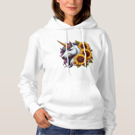 Mystieke Eenhoorn met Zonnebloemen Hoodie