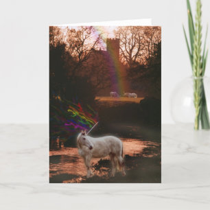 Mystieke Eenhoorns en Kerkelijk Wenskaart Kaart