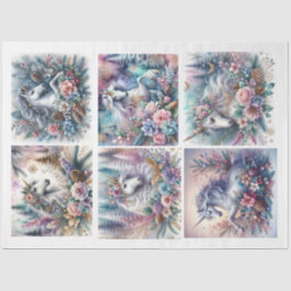 Mystieke Eenhoorns Set Decoupage Tissue Paper Tissuepapier