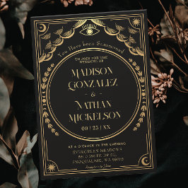 Mystieke Elegante Gouden Tarot Gotische Huwelijk Kaart