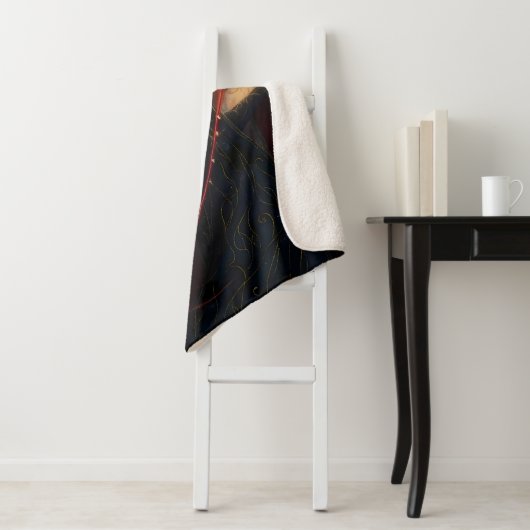 Mystieke Elf in een Fantasy Forest Sherpa Deken (In situ)