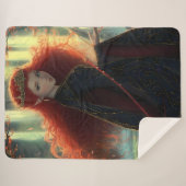 Mystieke Elf in een Fantasy Forest Sherpa Deken (Voorkant (horizontaal))