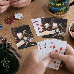 Mystieke Elfen Draak Gezel Vlinder Fantasie Pokerkaarten