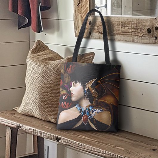 Mystieke Elfen Draak Gezel Vlinder Fantasie Tote Bag