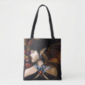 Mystieke Elfen Draak Gezel Vlinder Fantasie Tote Bag (Voorkant)