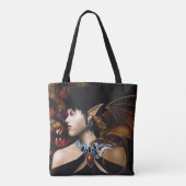 Mystieke Elfen Draak Gezel Vlinder Fantasie Tote Bag (Achterkant)